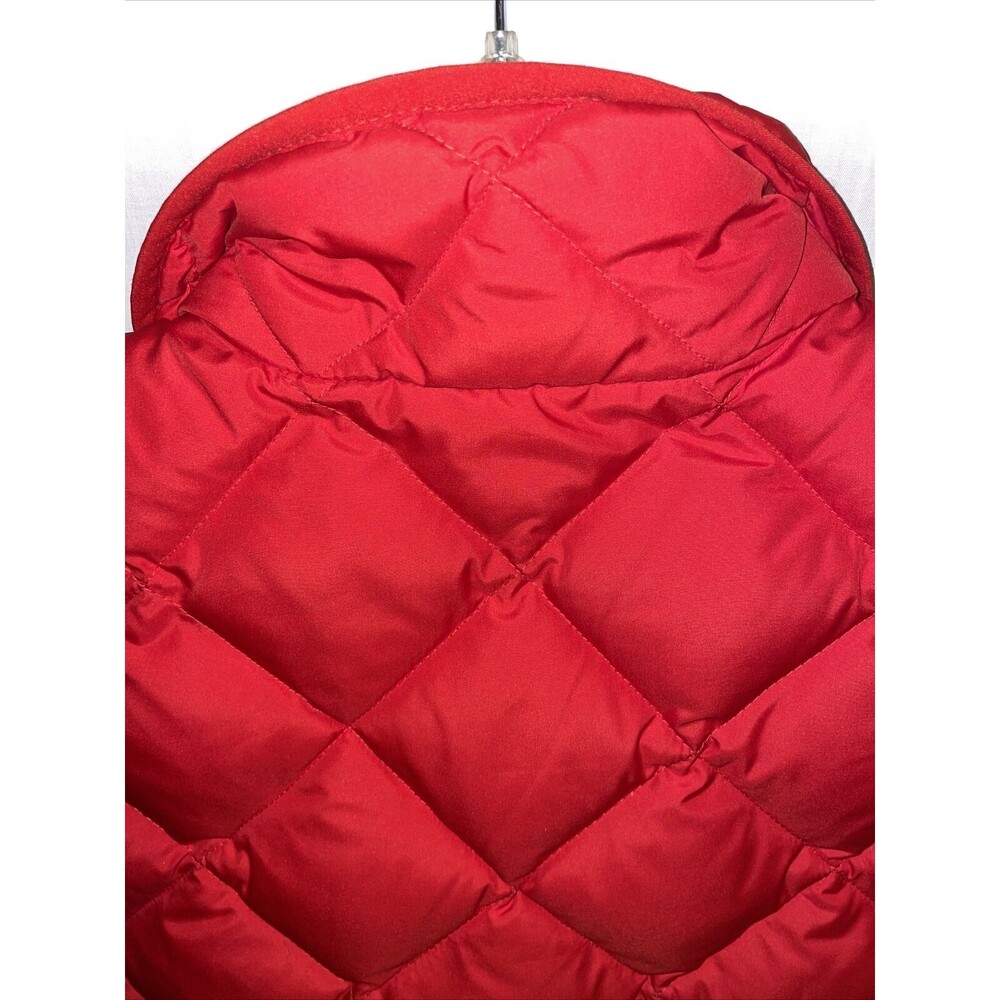 J. Crew Puffer Vest Women’s Size XXS Red Zip Front Pockets Down Insulation - Picture 9 of 12